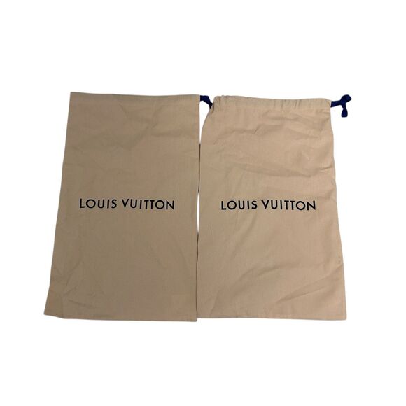 Set of 2 Louis Vuitton Dust Bag for Shoes w/ Blue Draw String Approx 20X12 - Picture 1 of 3